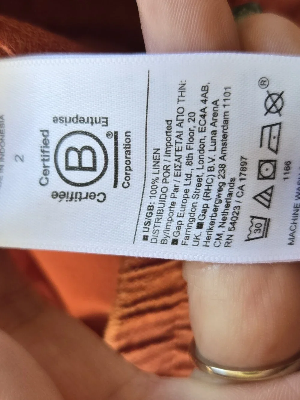 Athleta Retreat Women's Drawstring Linen Jogger Pants - Rust Wide Leg - Picture 9 of 14